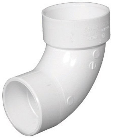 (image for) Schedule 40 2 in. Hub x 2 in. Dia. Spigot PVC 90