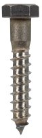 (image for) 3/8 in. x 2 in. L Hex Stainless Steel Lag Screw 25 pk