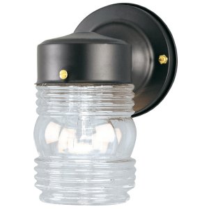 (image for) Matte Black Switch Incandescent Jelly Jar Light