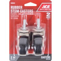 (image for) 2 in. Dia. Swivel Rubber Caster 80 lb. 2 pk