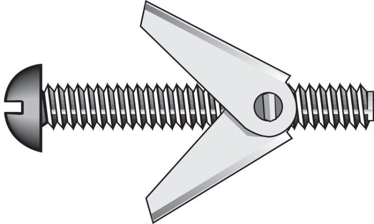 (image for) 1/8 in. Dia. x 3 in. L Truss Steel Toggle Bo