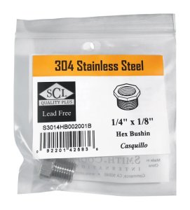 (image for) 1/4 in. MPT x 1/8 in. Dia. FPT Stainless Steel Hex