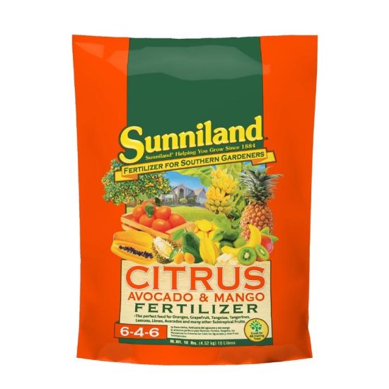 (image for) Sunniland Avocado and Mango 6-4-6 Plant Fertilizer 10 lb