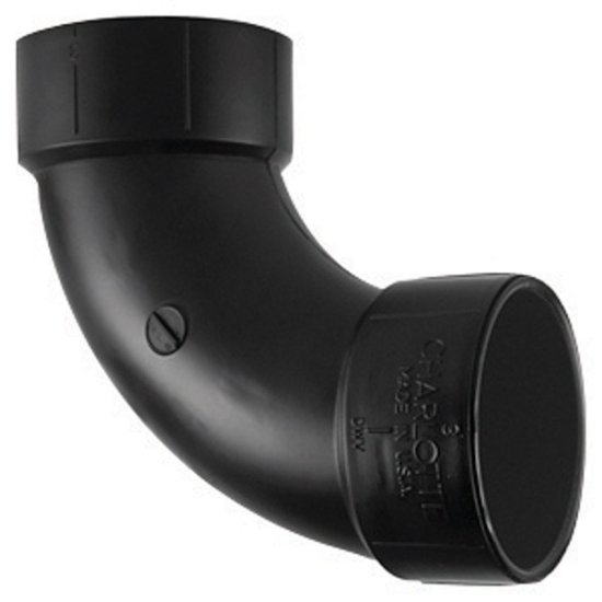 (image for) 3 in. Hub x 3 in. Dia. Hub ABS 90 Degree Elbow
