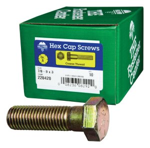 (image for) 7/8-9 in. Dia. x 3 in. L Heat Treated Steel Hex Head Cap