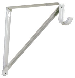 (image for) John Sterling White Steel Shelf/Rod Bracket 16 Ga.