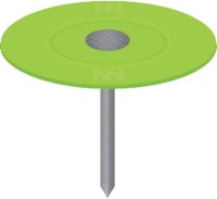 (image for) 1-1/2 in. Roofing Galvanized Plastic/Steel Nail Flat 1 lb.