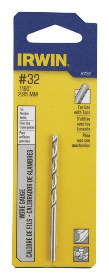 (image for) #32 x 2-3/4 in. L High Speed Steel Wire Gauge Bit 1 pc.