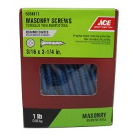 (image for) 3/16 in. x 3-1/4 in. L Phillips Flat Head Masonry Screws 1 l