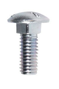 (image for) 3/8 in. Dia. x 1 in. L Zinc-Plated Steel Carriage Bolt 1