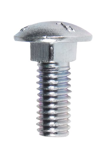 (image for) 3/8 in. Dia. x 1 in. L Zinc-Plated Steel Carriage Bolt 1