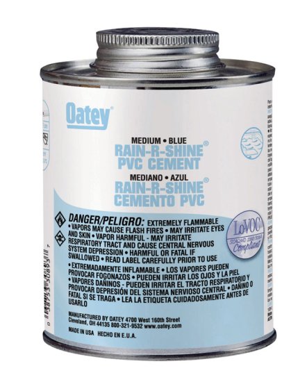 (image for) Rain-R-Shine Blue Cement For PVC 16 oz.