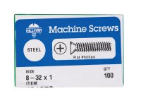(image for) No. 8-32 x 1 in. L Phillips Flat Head Zinc-Plated Steel