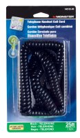 (image for) Monster Just Hook It Up 25 ft. L Black Telephone Handset Coil Co
