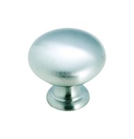 (image for) Round Cabinet Knob 1-1/4 in. Dia. 1-1/8 in. Brus