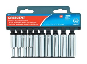 (image for) Crescent Assorted Sizes X 1/4 in. drive Metric 6 Point Deep Well