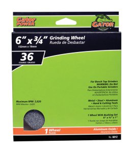 (image for) 6 in. Dia. x 3/4 in. thick x 1 in. Grinding Wheel 1 pc.