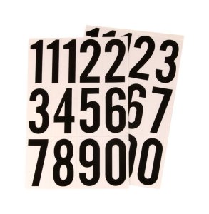 (image for) 3 in. Reflective Black Vinyl Self-Adhesive Number Set 0-9