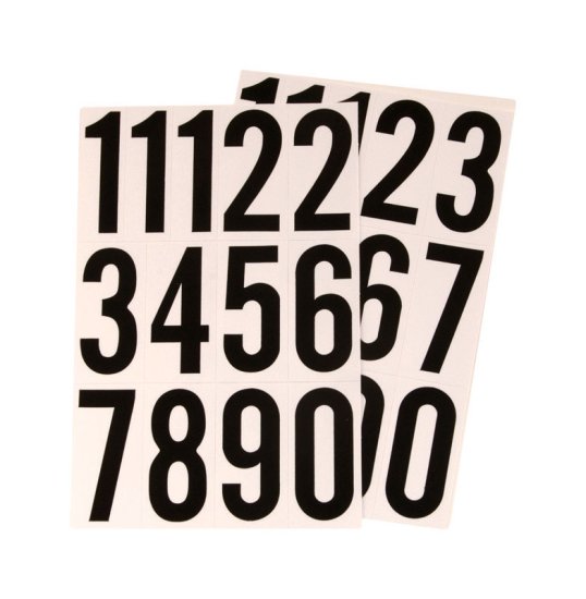 (image for) 3 in. Reflective Black Vinyl Self-Adhesive Number Set 0-9