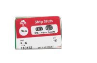 (image for) #6-32 Zinc-Plated Steel USS Nylon Lock Nut 100 pk