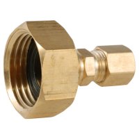 (image for) 1/4 in. Compression 3/4 in. D Female Hose Thread Brass Adapter