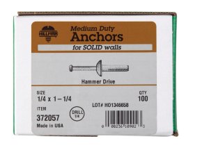 (image for) 1/4 in. Dia. x 1-1/4 in. L Steel Mushroom Head Hammer Dr