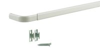 (image for) Enamel White Curtain Rod 18 in. L x 28 in. L