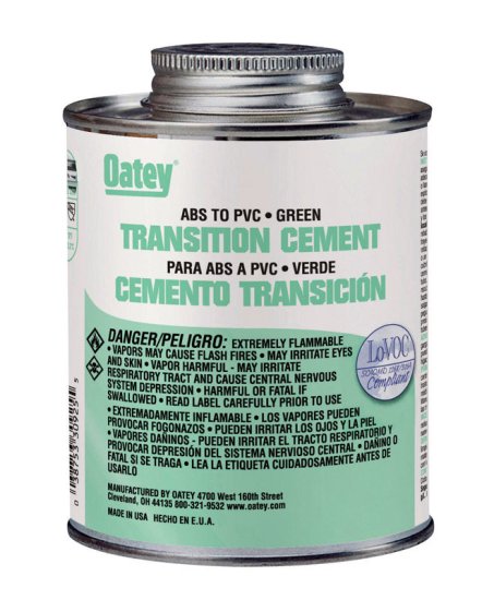 (image for) Green Transition Cement For ABS/PVC 4 oz.