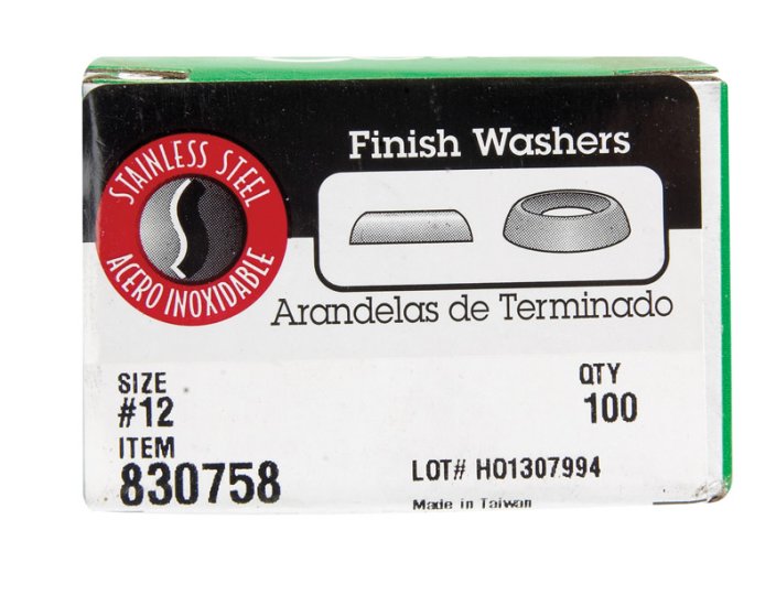 (image for) Stainless Steel .215 in. Countersunk Finish Washer 100 p