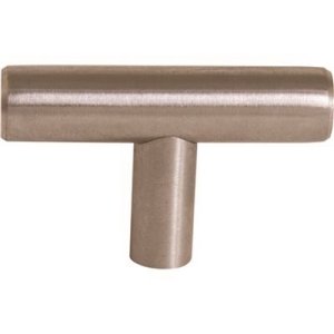 (image for) T-Pull Bathroom Cabinet Pulls Satin Nickel 5-Pack