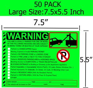 (image for) Illegal Vehicle Parking Stickers 50-Pack