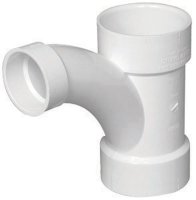 (image for) Schedule 40 4 in. Hub x 4 in. Dia. Hub PVC Long T