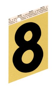 (image for) 3-1/2 in. Black Aluminum Self-Adhesive Number 8 1 pc.