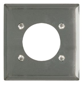 (image for) White 1 gang Steel Wall Plate 1 pk