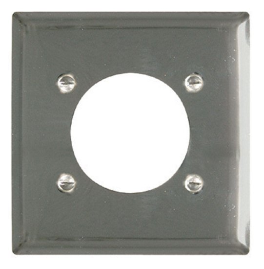 (image for) White 1 gang Steel Wall Plate 1 pk