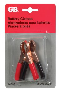 (image for) Insulated Wire Battery Clamps Multicolored 2 pk