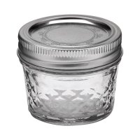 (image for) Quilted Crystal Regular Mouth Jelly Jar 4 oz 12 pk