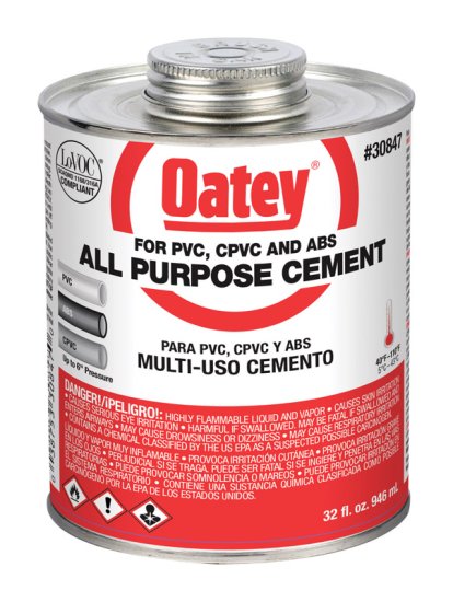 (image for) Clear All-Purpose Cement For CPVC/PVC 32 oz.