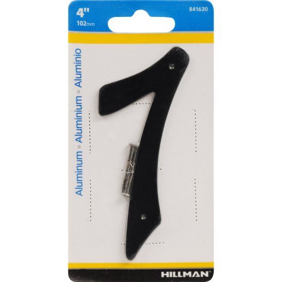 (image for) 4 in. Black Aluminum Nail-On Number 7 1 pc.