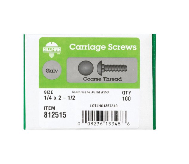 (image for) 1/4 in. Dia. x 2-1/2 in. L Hot Dipped Galvanized Steel C