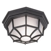 (image for) MONUMENT OUTDOOR CEILING MOUNT LIGHT FIXTURE, BLACK, 10