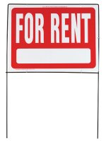 (image for) English Red Informational Sign 24.5 in. H x 36.5 in. W