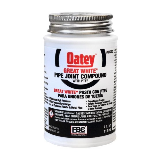 (image for) Oatey Great White White Pipe Joint Compound 4 oz