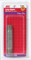 (image for) 3/8 in. MPT x 3 in. L Stainless Steel Nipple