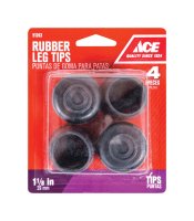 (image for) Rubber Leg Tip Black Round 1-1/8 in. W 4 pk