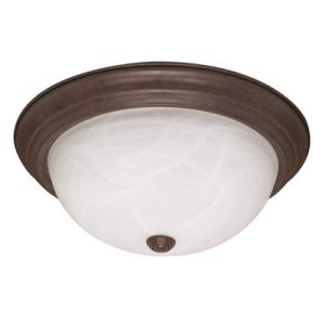(image for) 13.125 in. 2-Light Old Bronze Flushmount