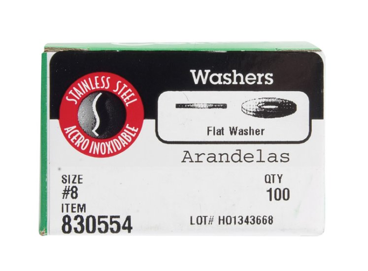 (image for) Stainless Steel .164 in. Flat Washer 100 pk