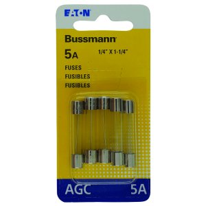 (image for) 5 amps AGC Glass Tube Fuse 5 pk
