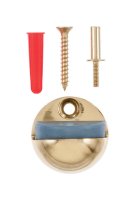 (image for) 1-1/8 in. H x 1 in. W Solid Brass w/Rubber Stop Gold Door St