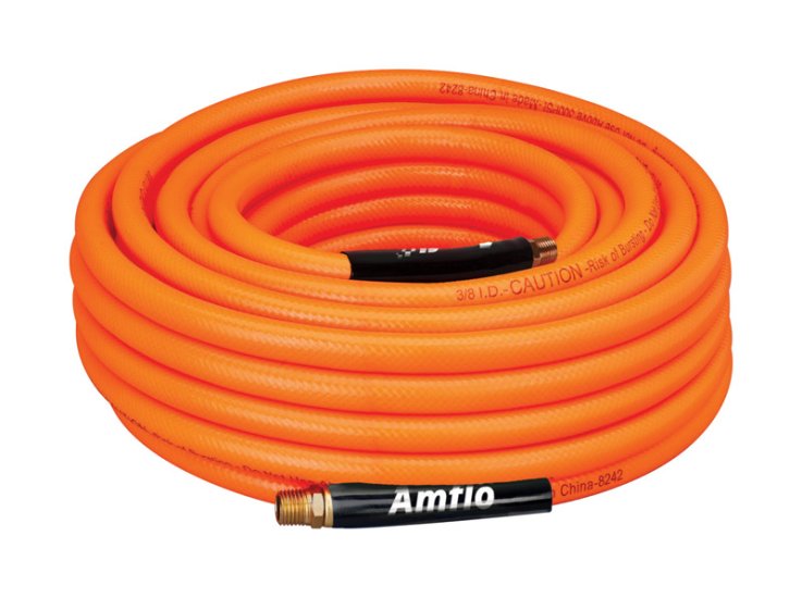 (image for) 100 ft. L x 3/8 in. Dia. Polyvinyl Air Hose 300 psi Orange